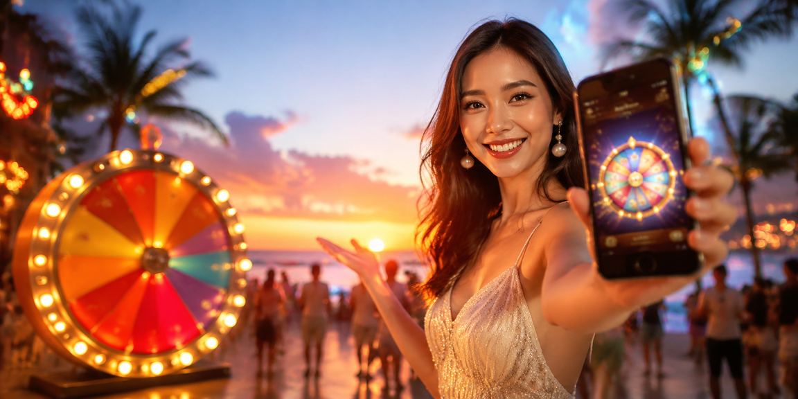 Không khí rút thăm may mắn và giải trí cao cấp tại bãi biển Phú Quốc Việt Nam